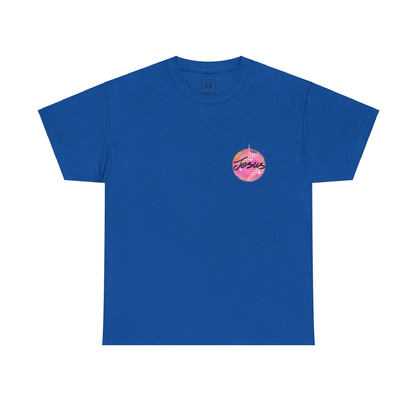 Love like jesus disco christian shirt pink (front and back)