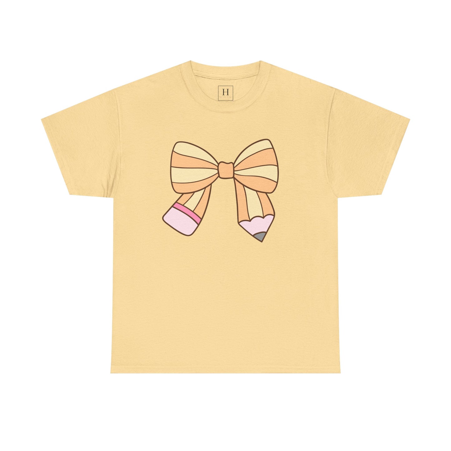 Teacher Pencil Bow Tee