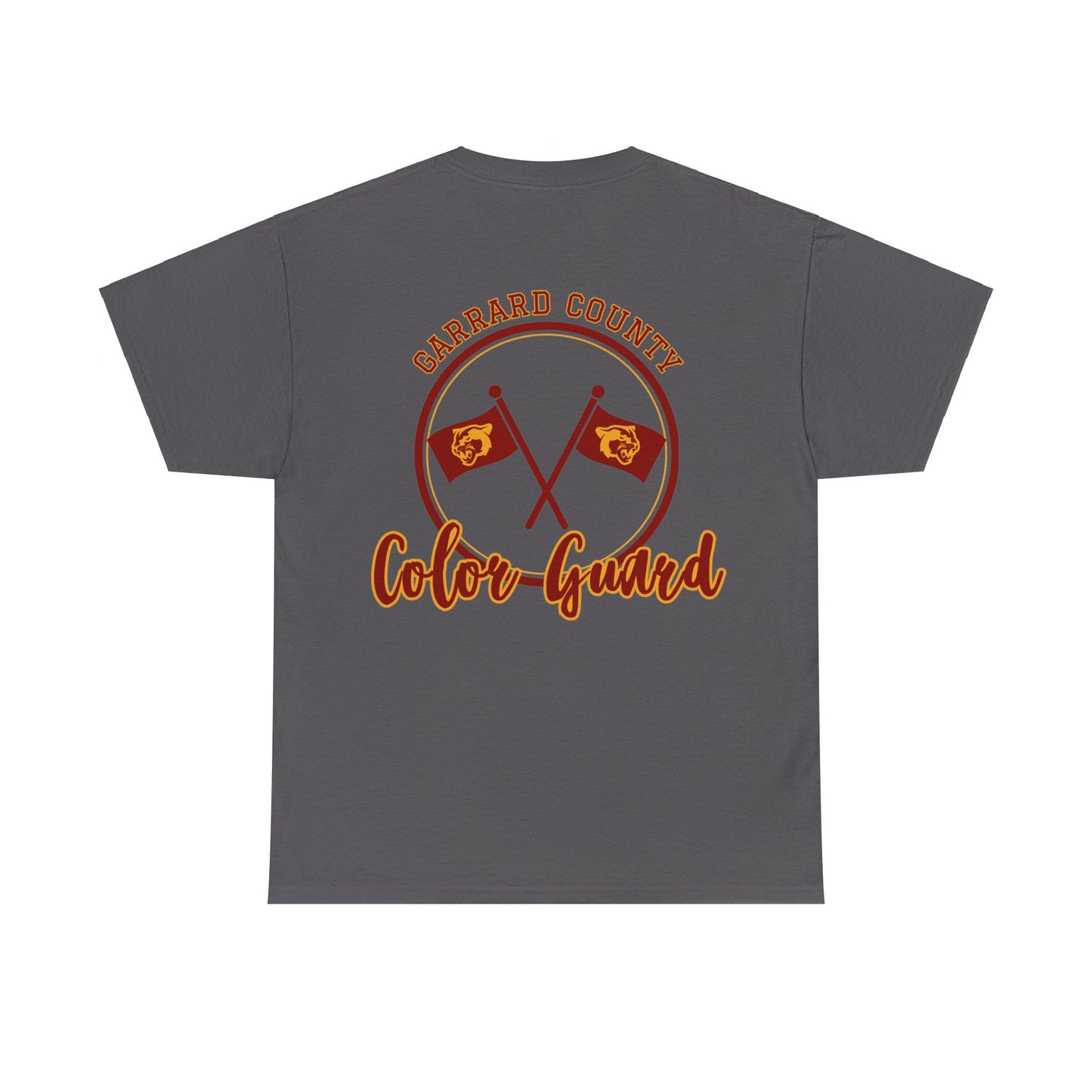 GMS Garrard Middle School Cougars Color Guard T-Shirt (Front & Back)