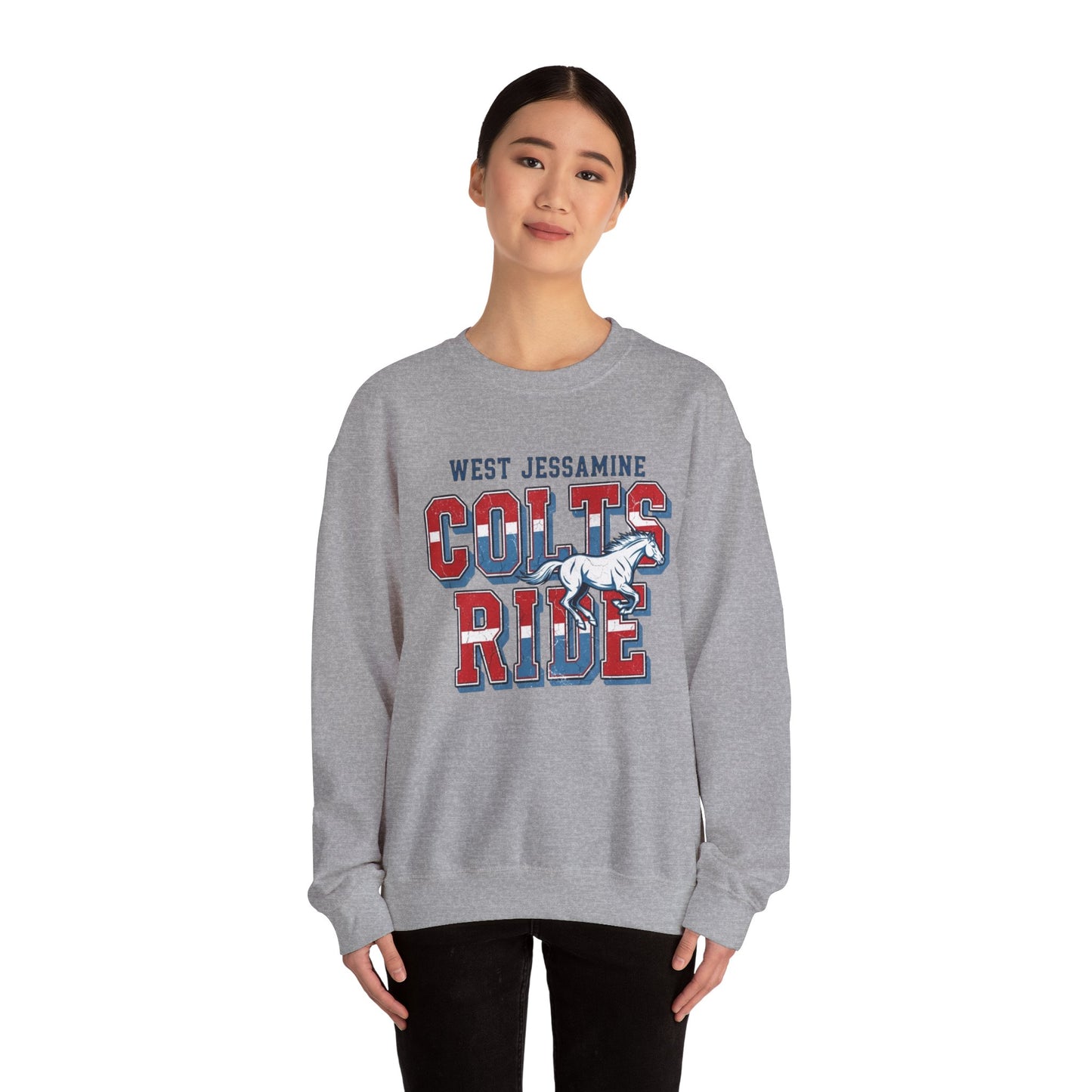 Crewneck Sweatshirt - West Jess RIDE COLTS Sweater