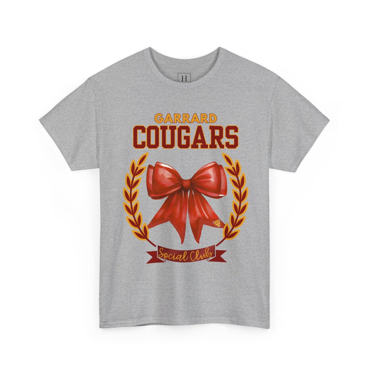 GMS Garrard Middle School Cougars Social Club T-Shirt (Front Only)