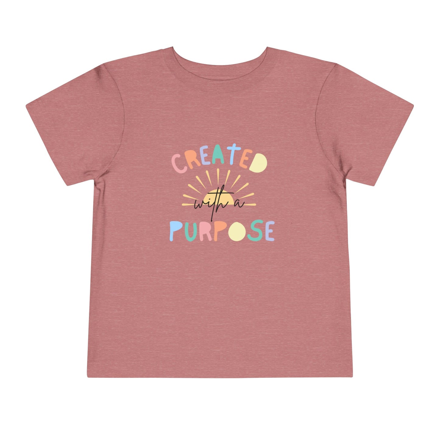 Toddler Created With A Purpose Christian Heavy Cotton Tee