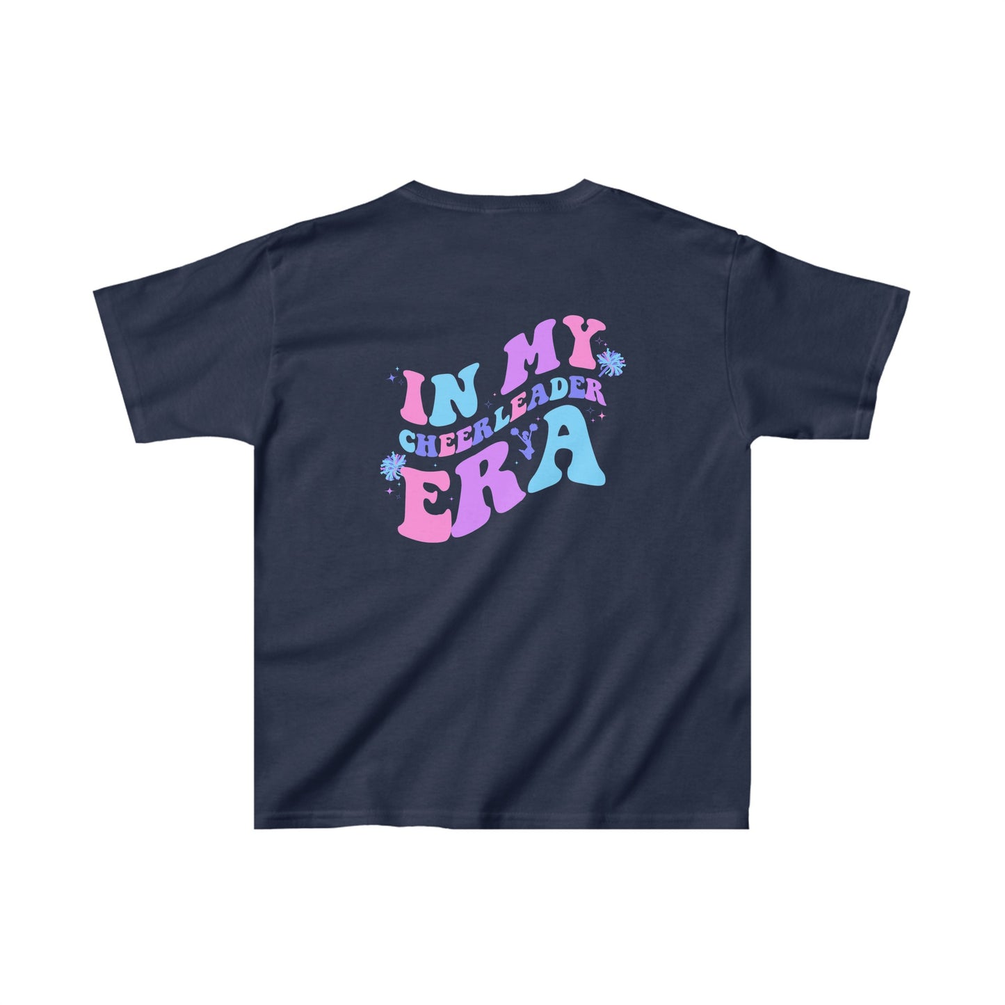 YOUTH in my cheerleading era front and back cheer t-shirt