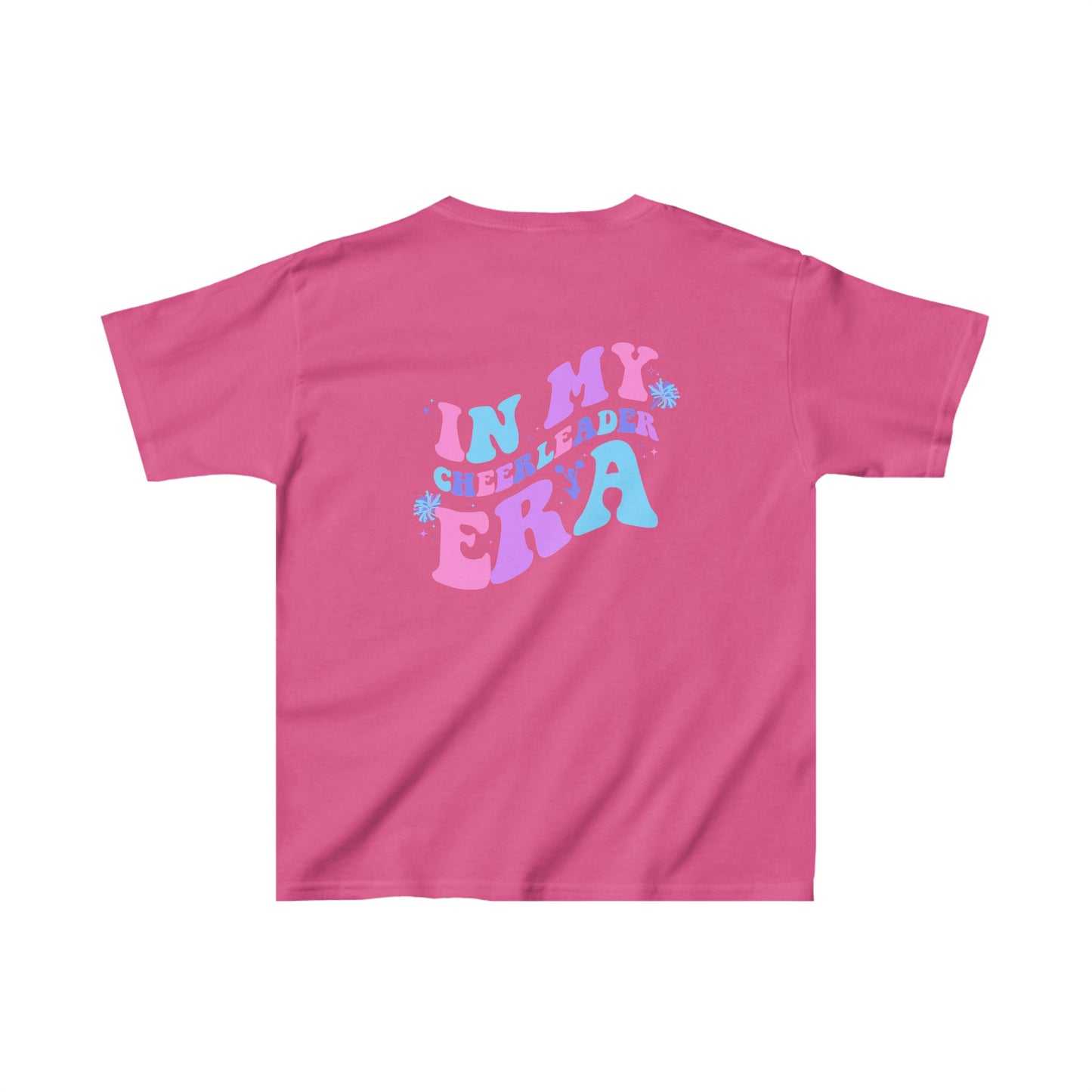 YOUTH in my cheerleading era front and back cheer t-shirt