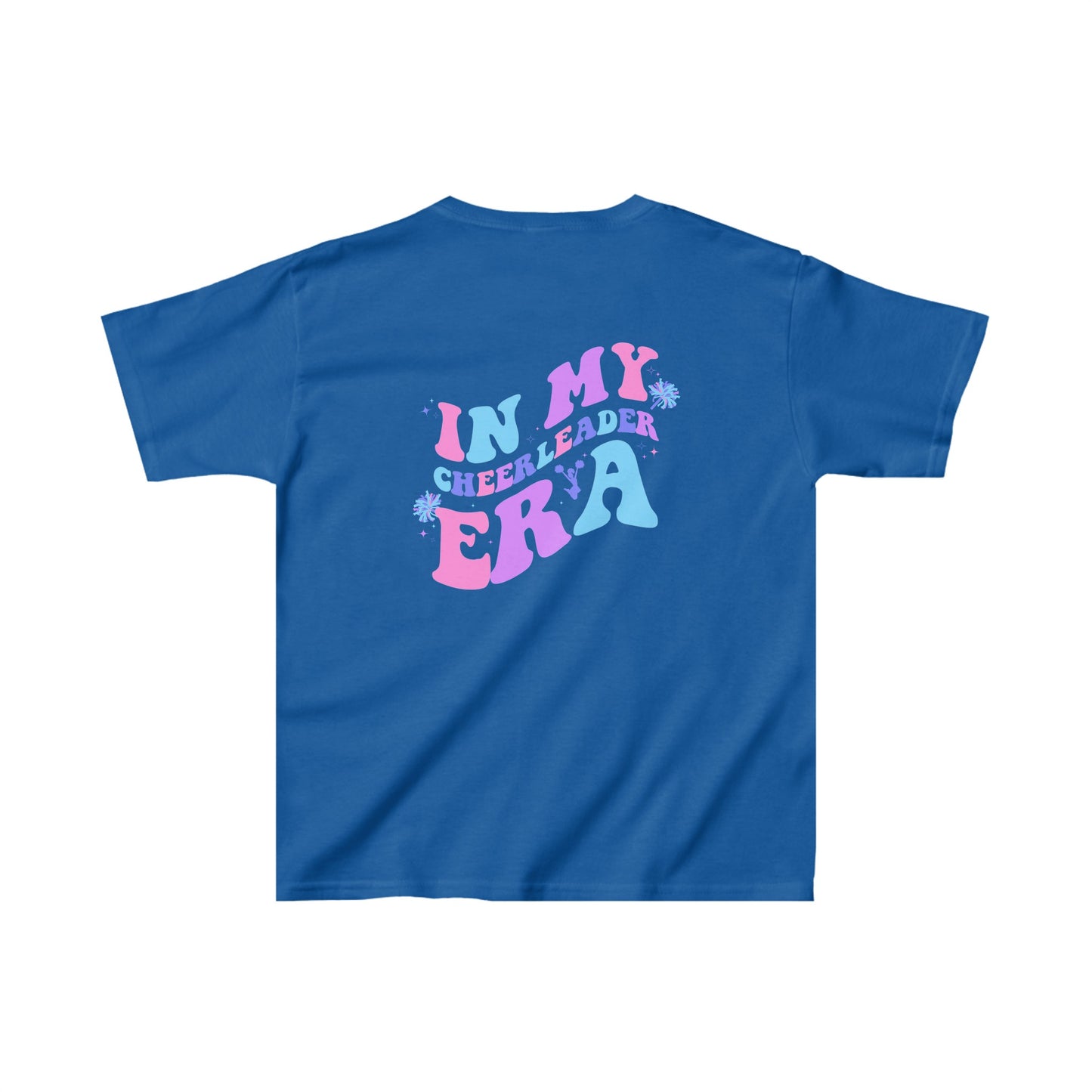 YOUTH in my cheerleading era front and back cheer t-shirt