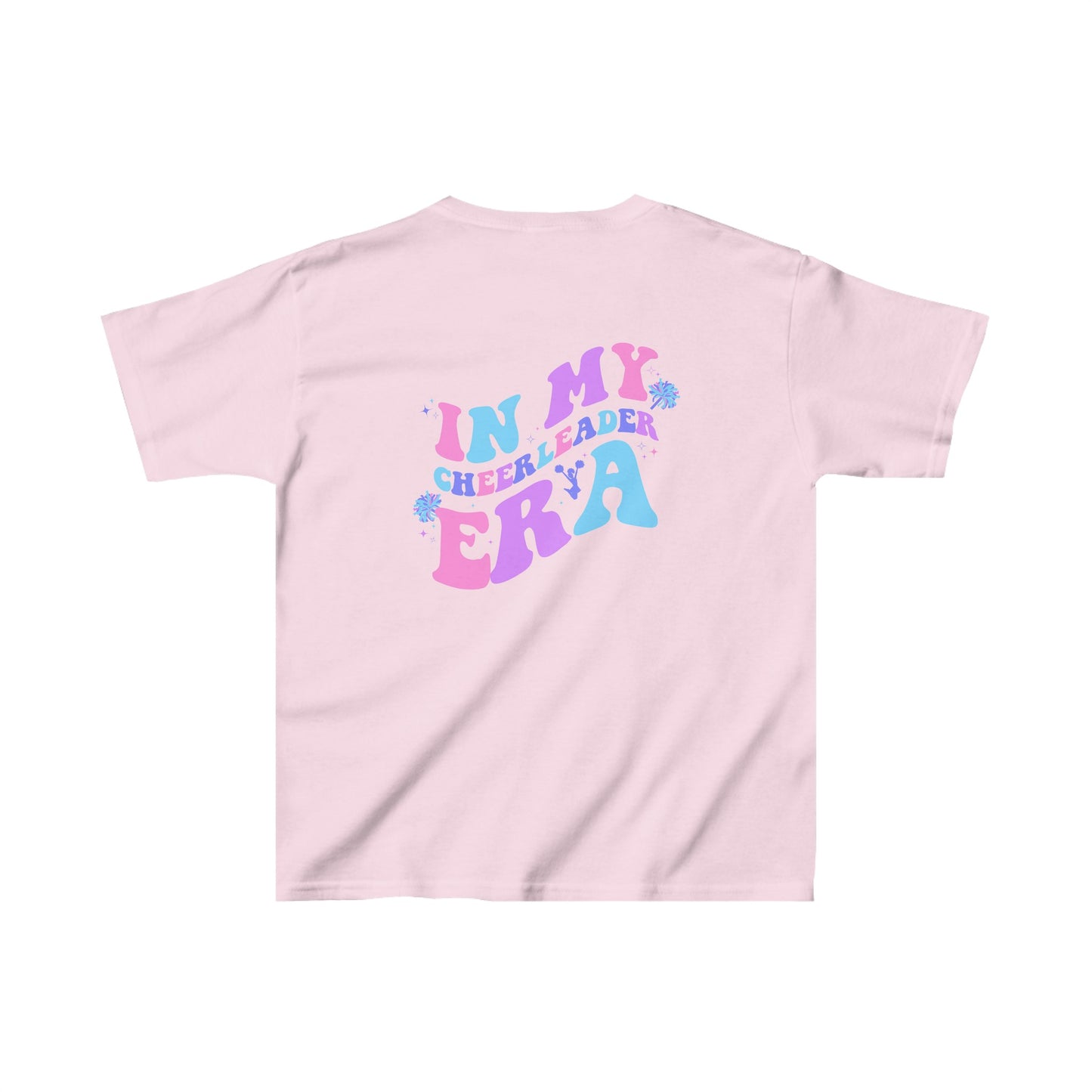YOUTH in my cheerleading era front and back cheer t-shirt