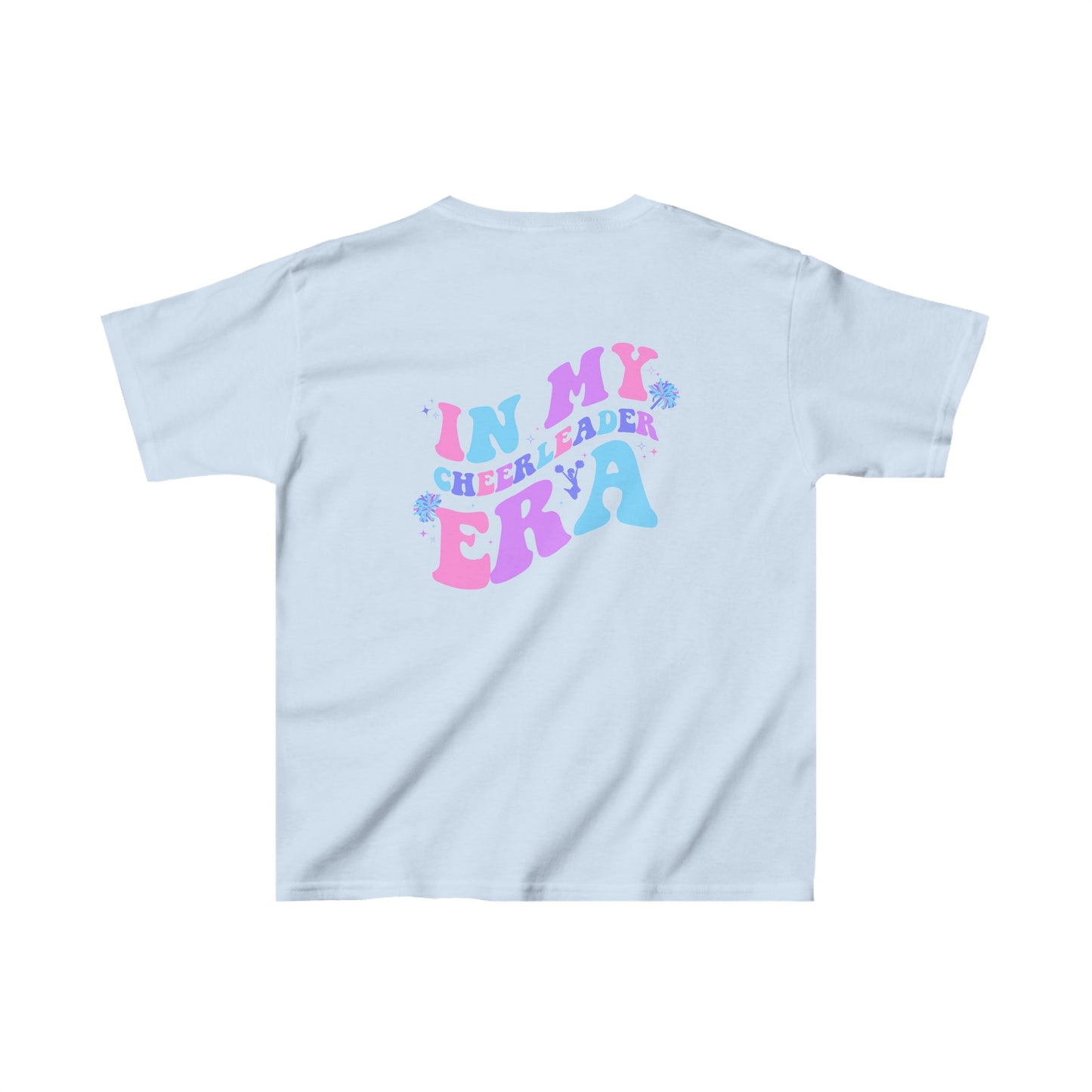 YOUTH in my cheerleading era front and back cheer t-shirt