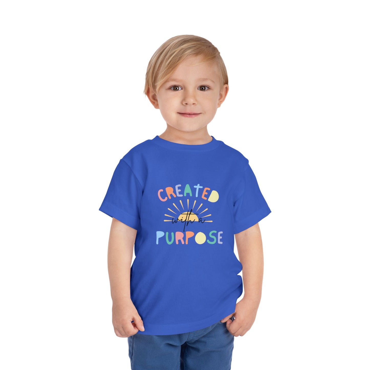 Toddler Created With A Purpose Christian Heavy Cotton Tee