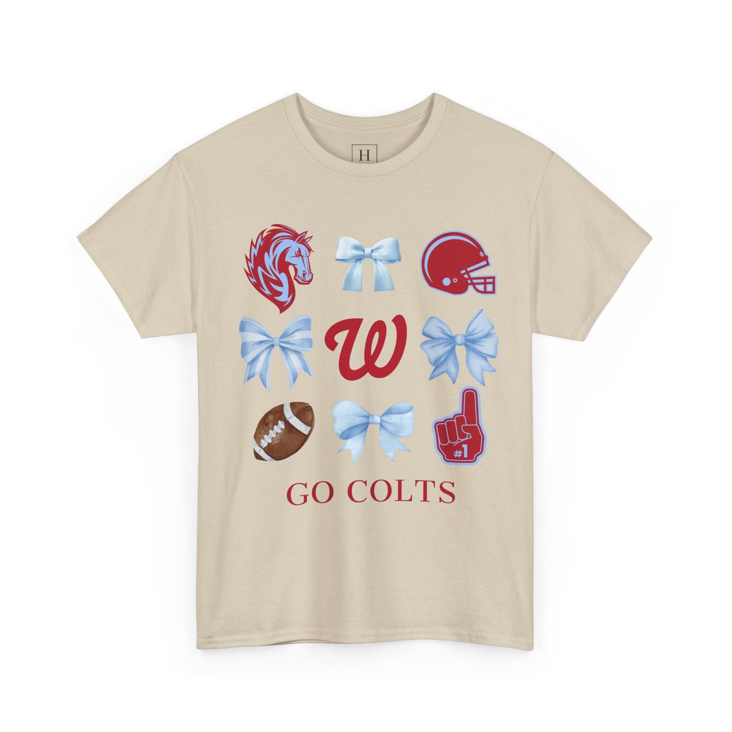 West Jessamine Colts Coquette Football Bows - Unisex Tee