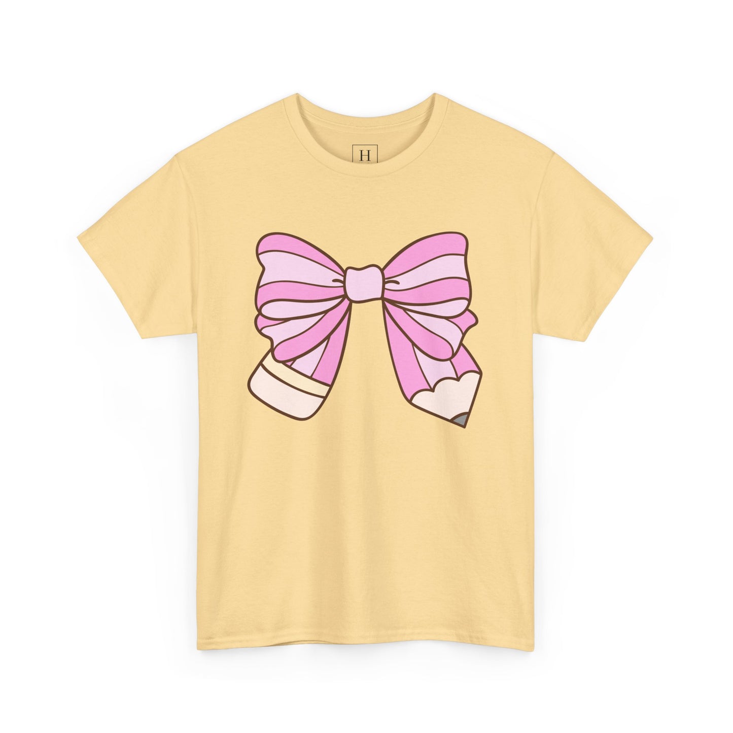 Teacher Pencil Bow Tee