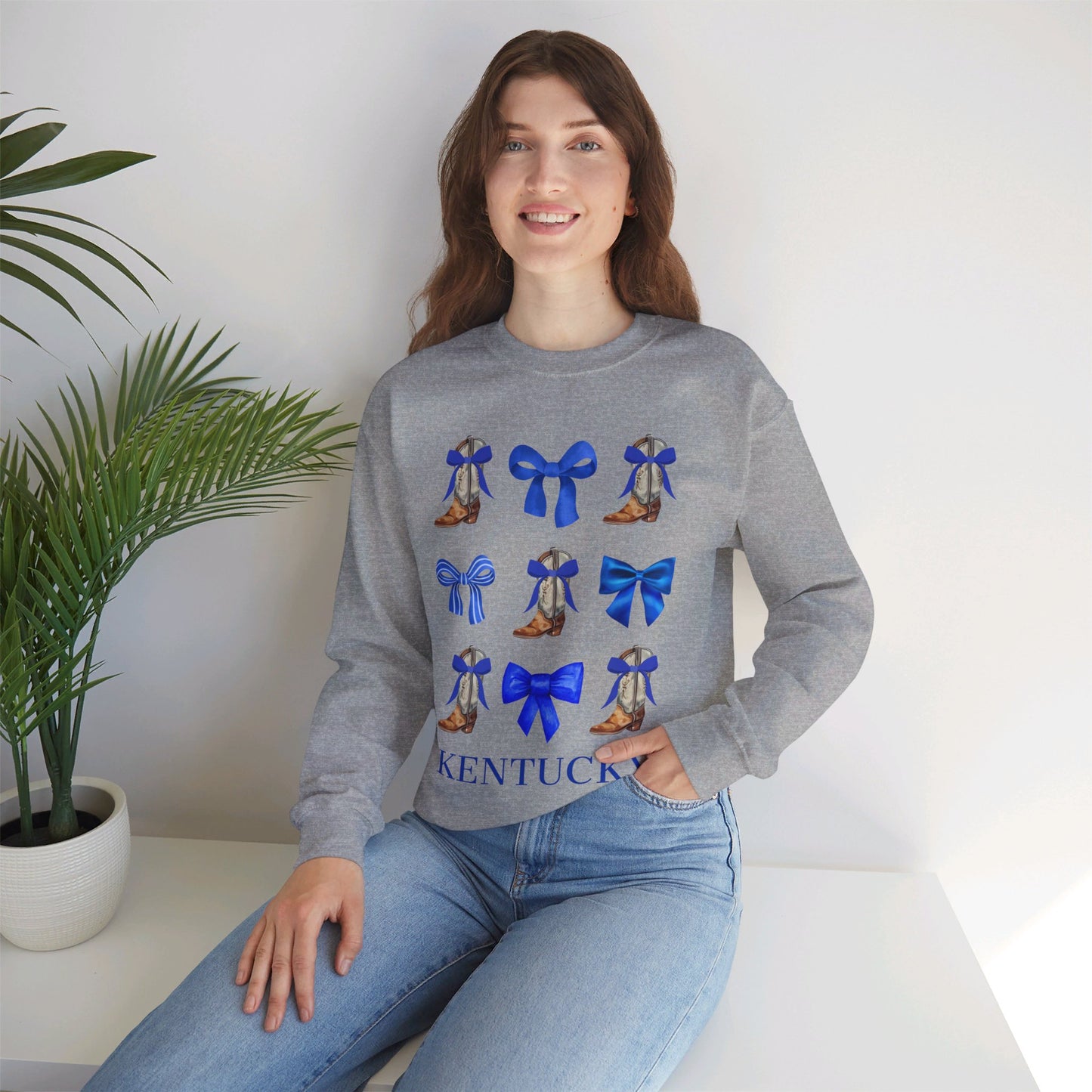 Kentucky Wildcats Coquette Cowgirl Boots & Bows Sweater