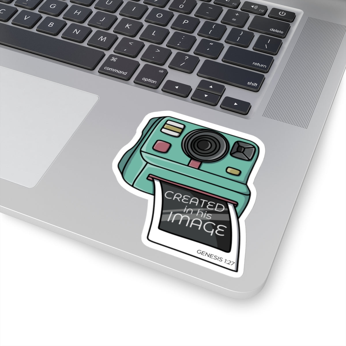 Created In His Image Christian Polaroid Camera Kiss-Cut Stickers