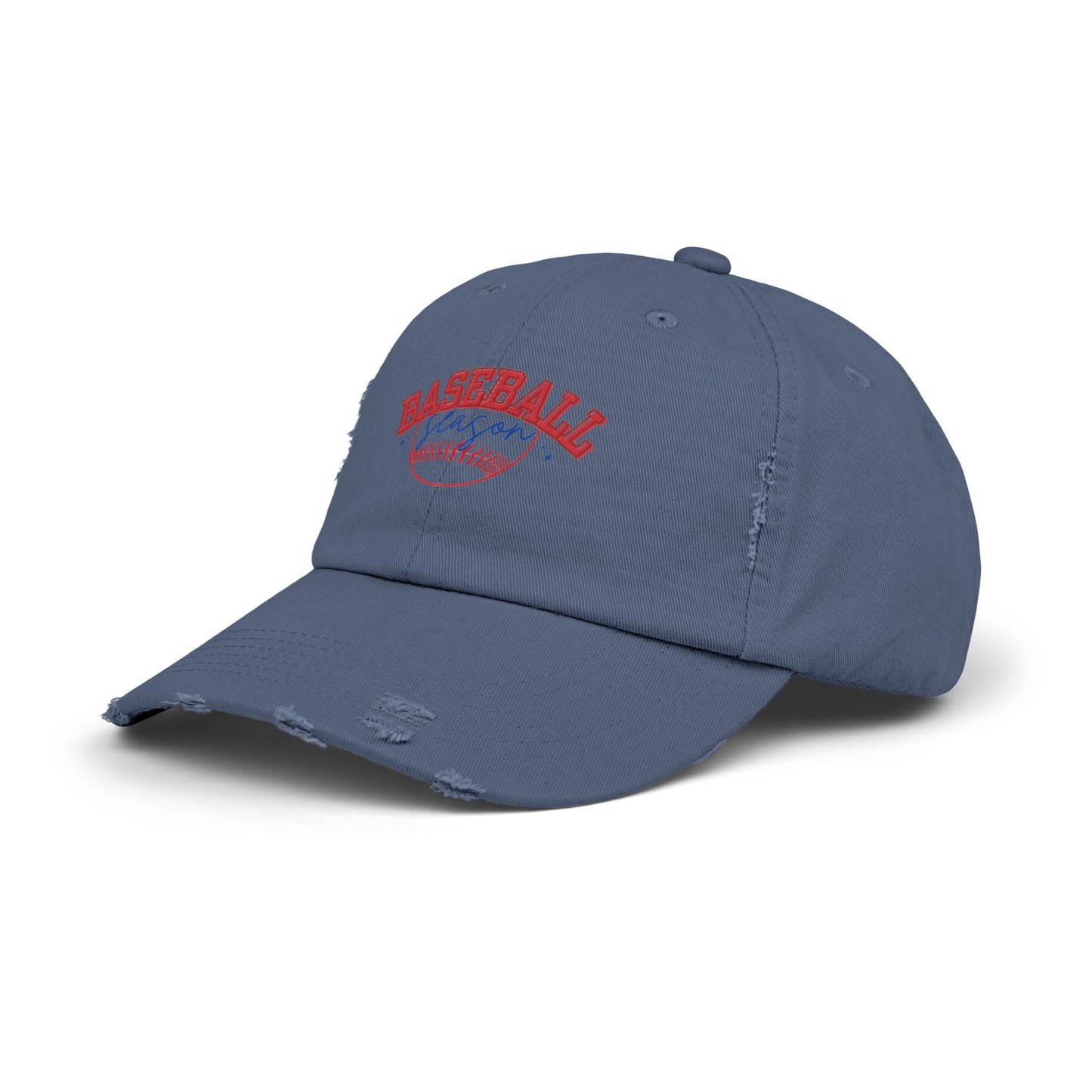 Baseball red white blue season hat