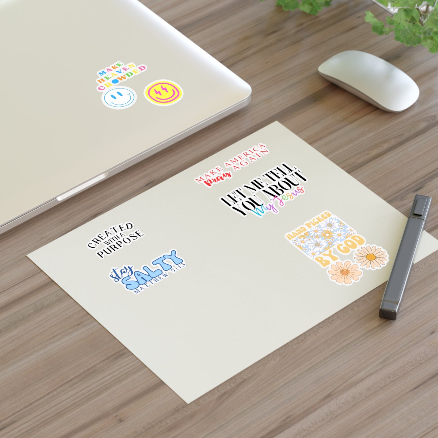 Christian Christian Sticker Sheets (Smiles, Flowers, and Quotes)
