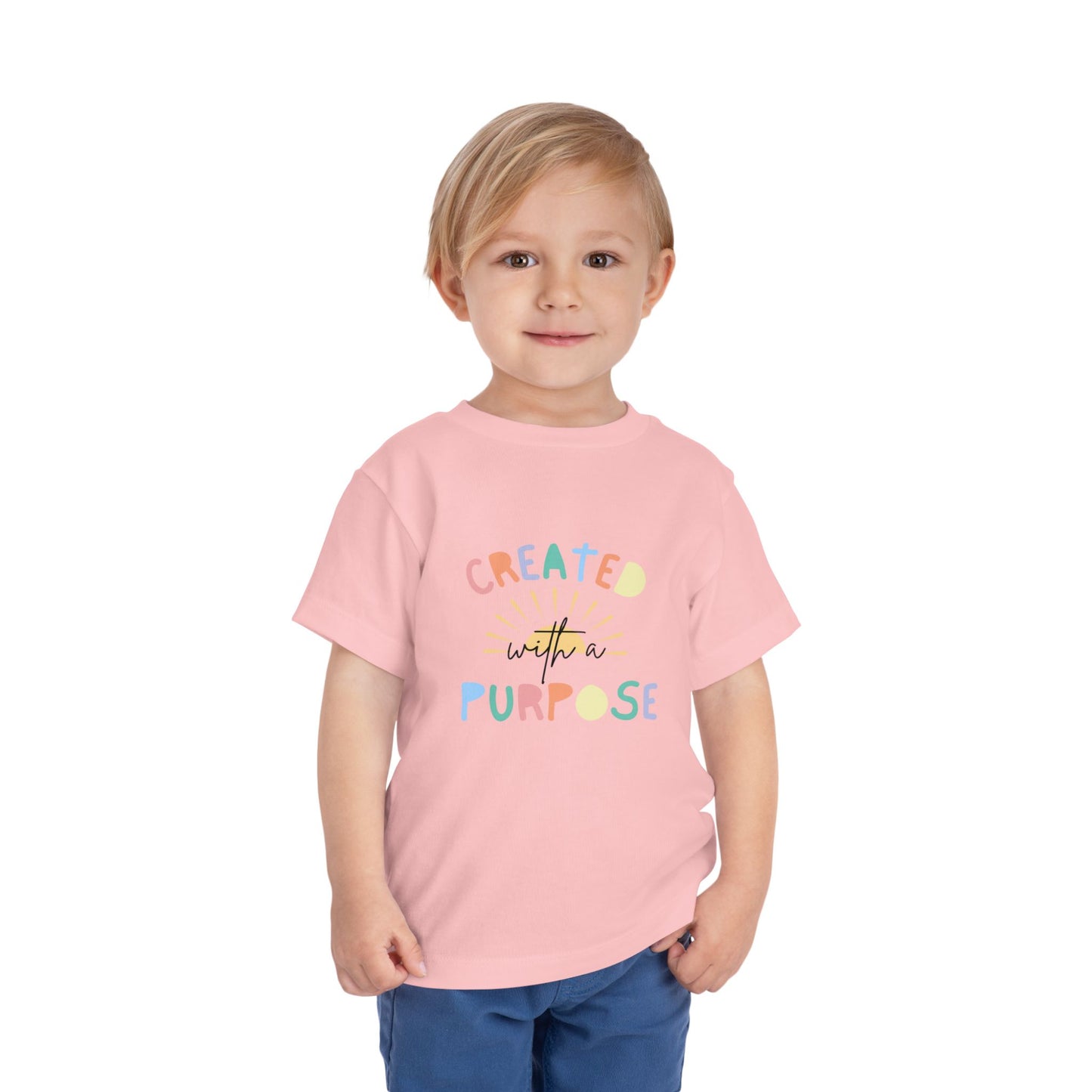 Toddler Created With A Purpose Christian Heavy Cotton Tee