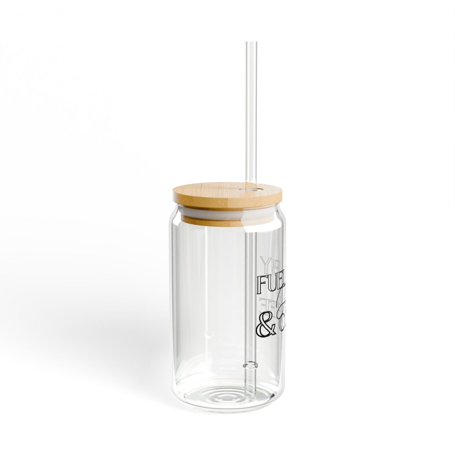 Fueled by coffee and jesus Sipper Glass, 16oz