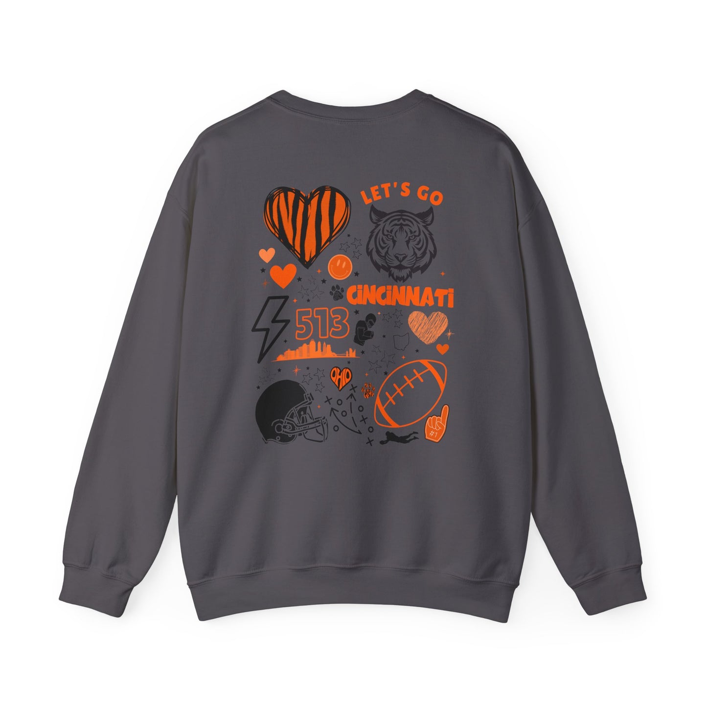 Cincy (513) Bengals Sweatshirts (Front & Back)