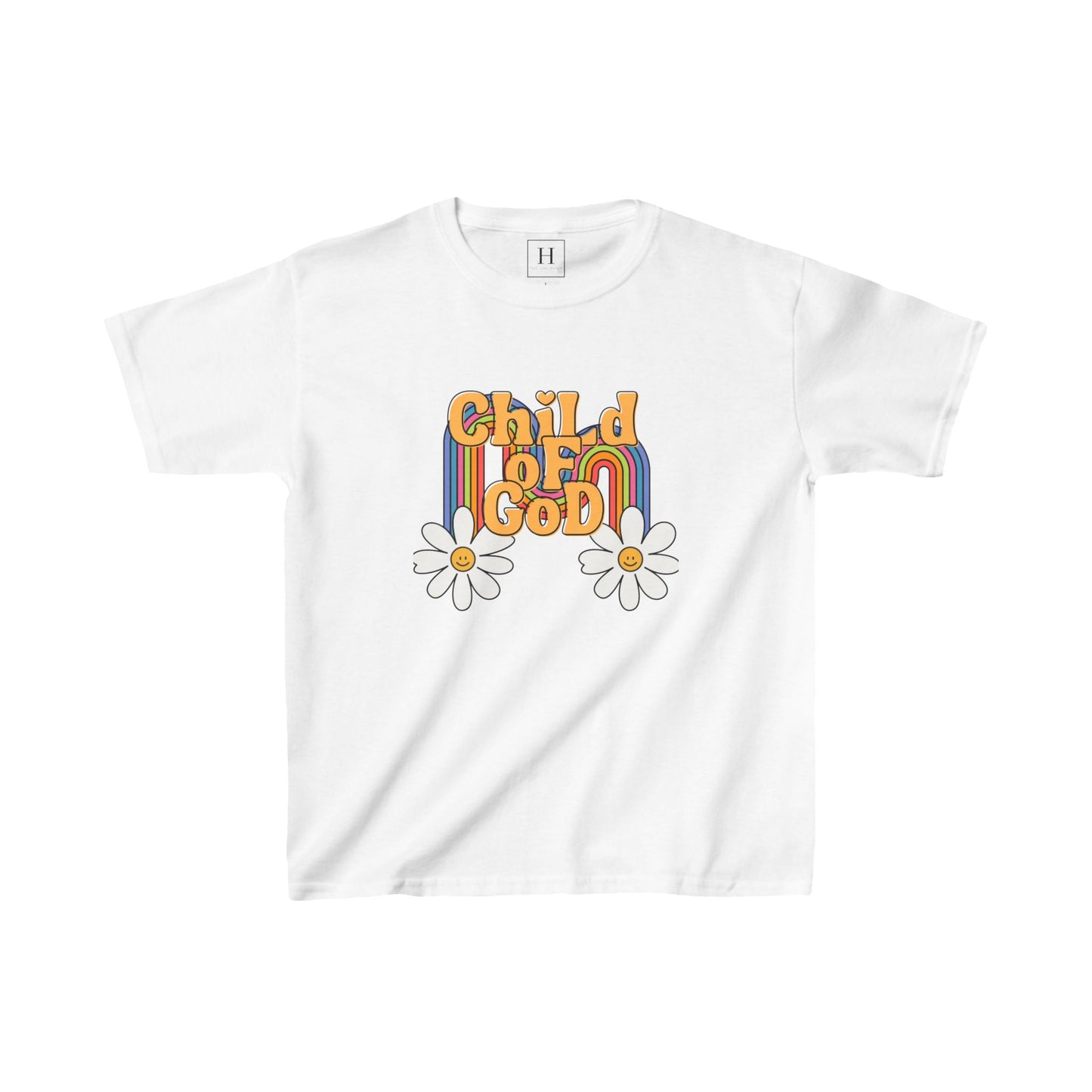 Youth Child of God Daisy Christian Heavy Cotton Tee