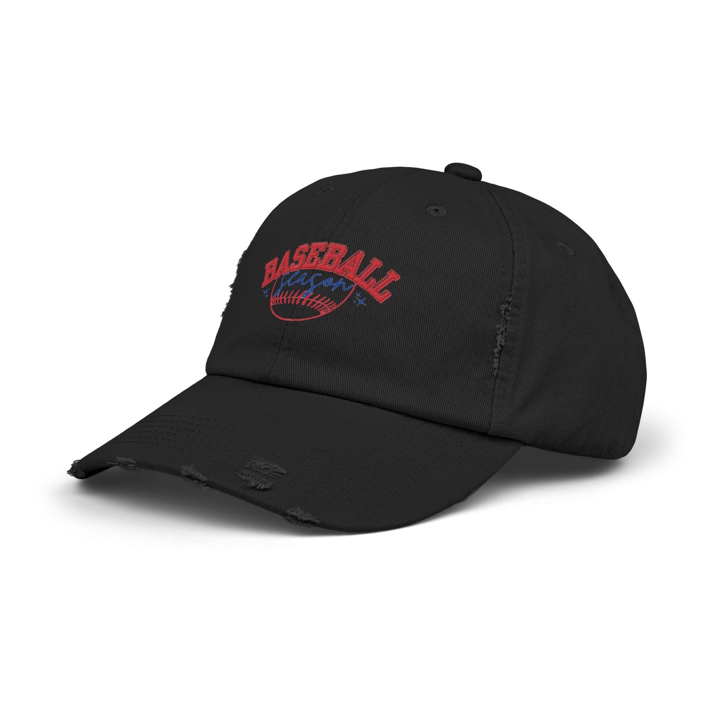 Baseball red white blue season hat