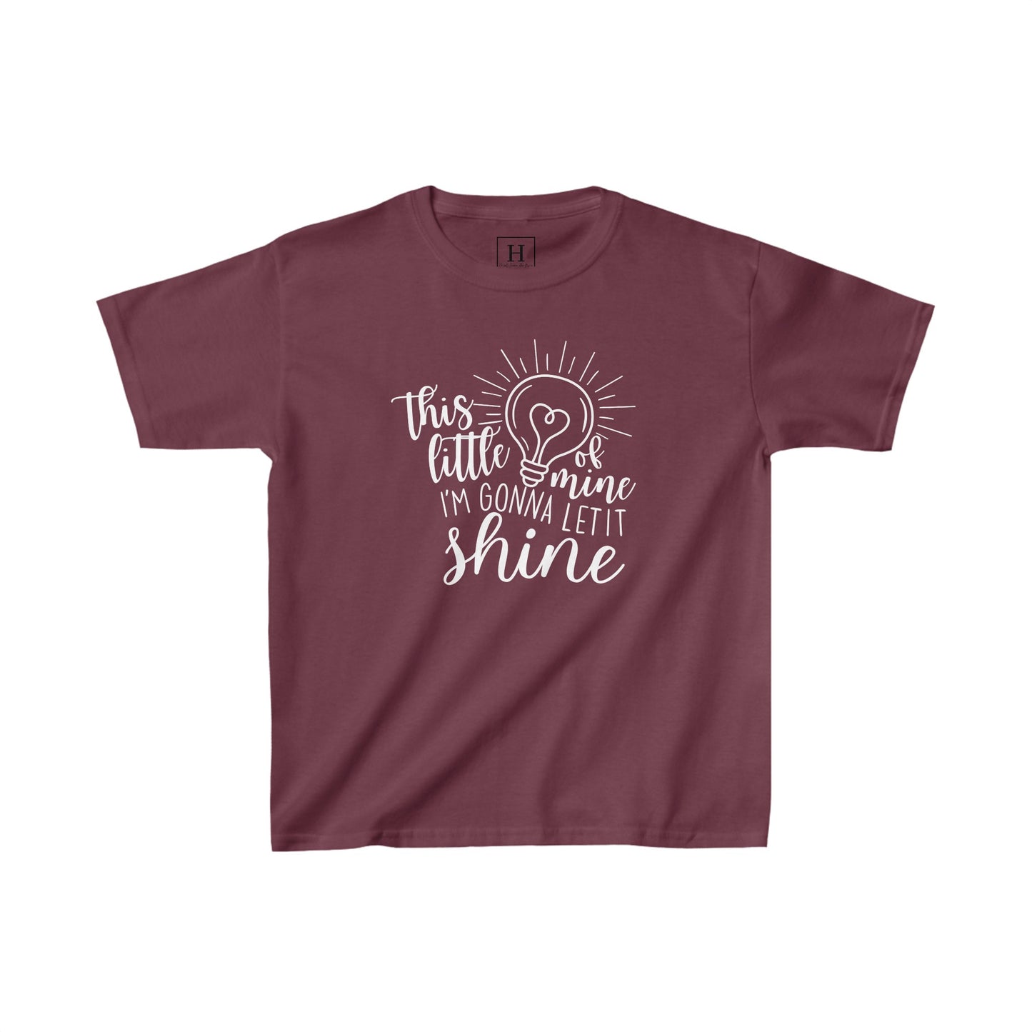 Kids This Little Light of Mine Christian Heavy Cotton Tee