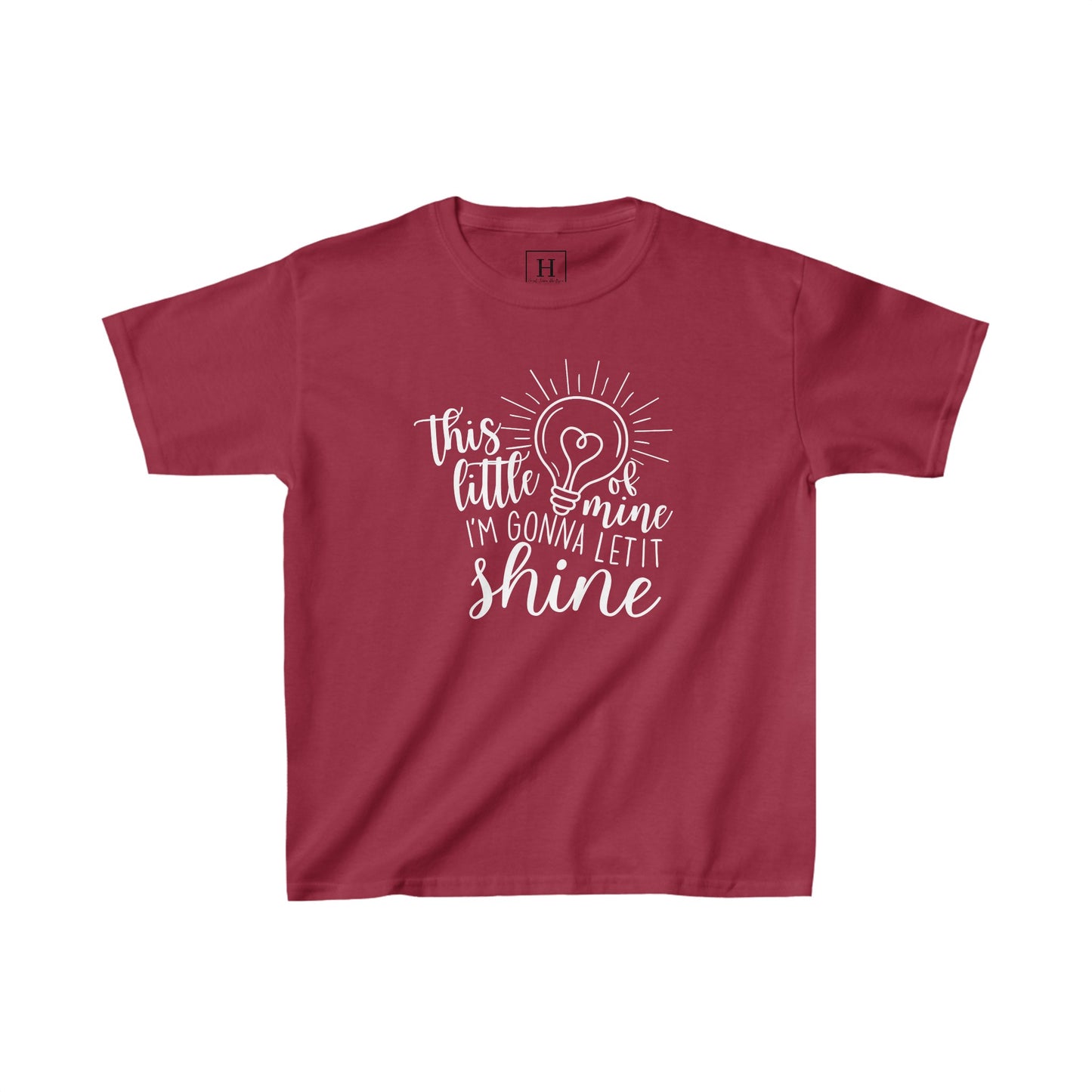 Kids This Little Light of Mine Christian Heavy Cotton Tee