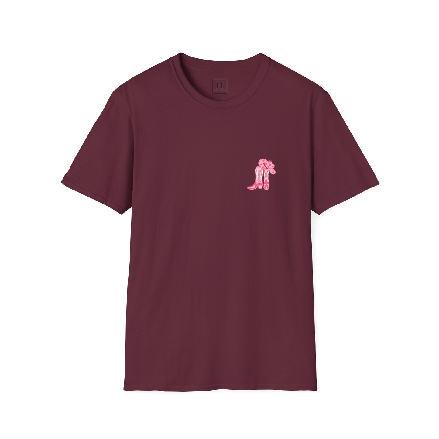 walk by faith cowgirl boot christian shirt (front and back)
