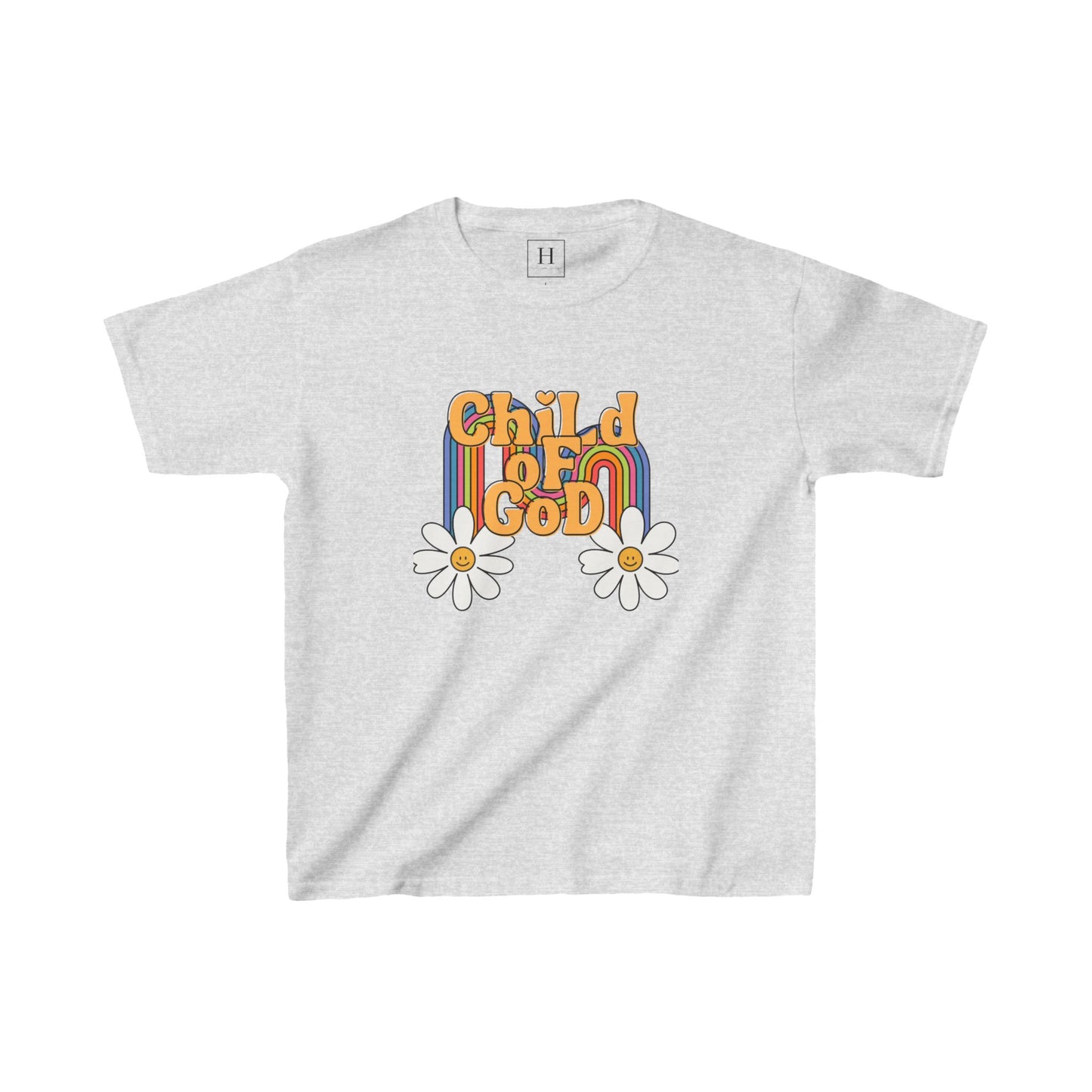 Youth Child of God Daisy Christian Heavy Cotton Tee