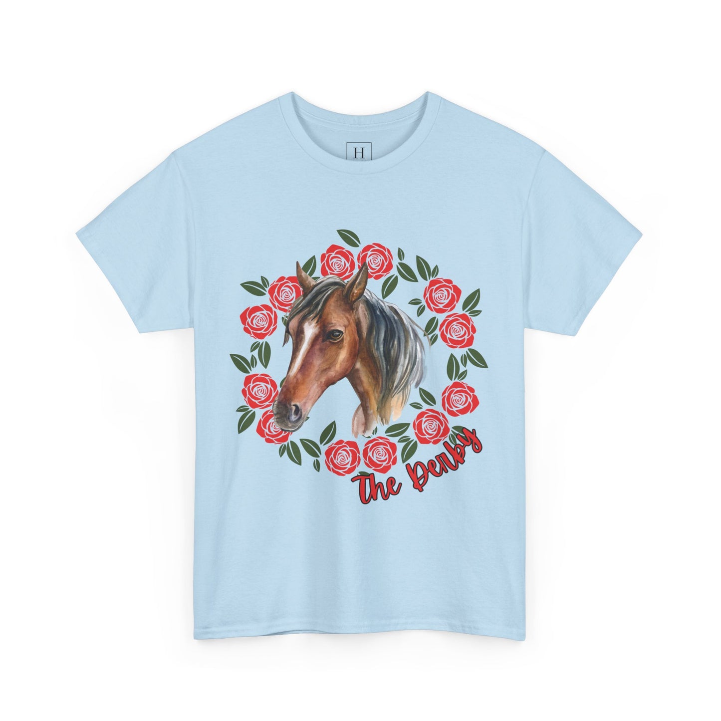 The Derby Horse & Rose Tee