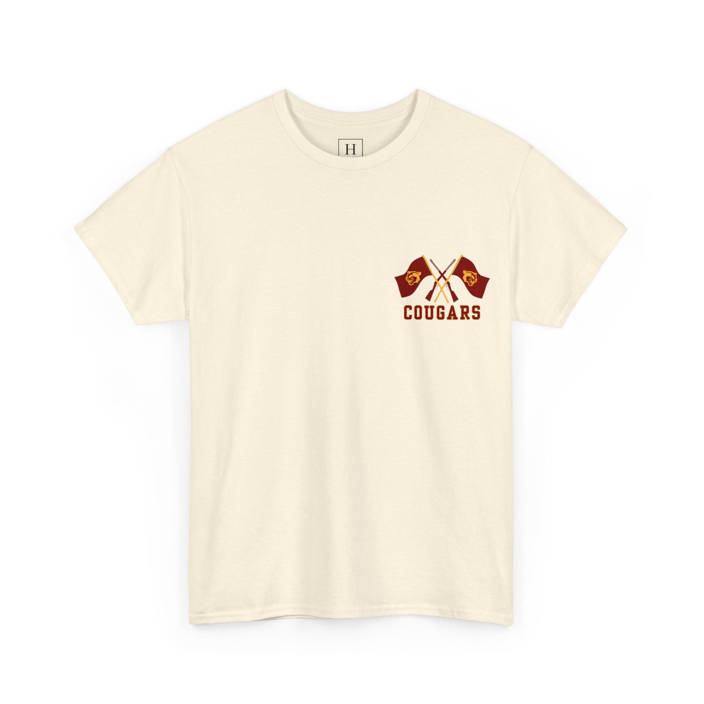 GMS Garrard Middle School Cougars Color Guard T-Shirt (Front & Back)