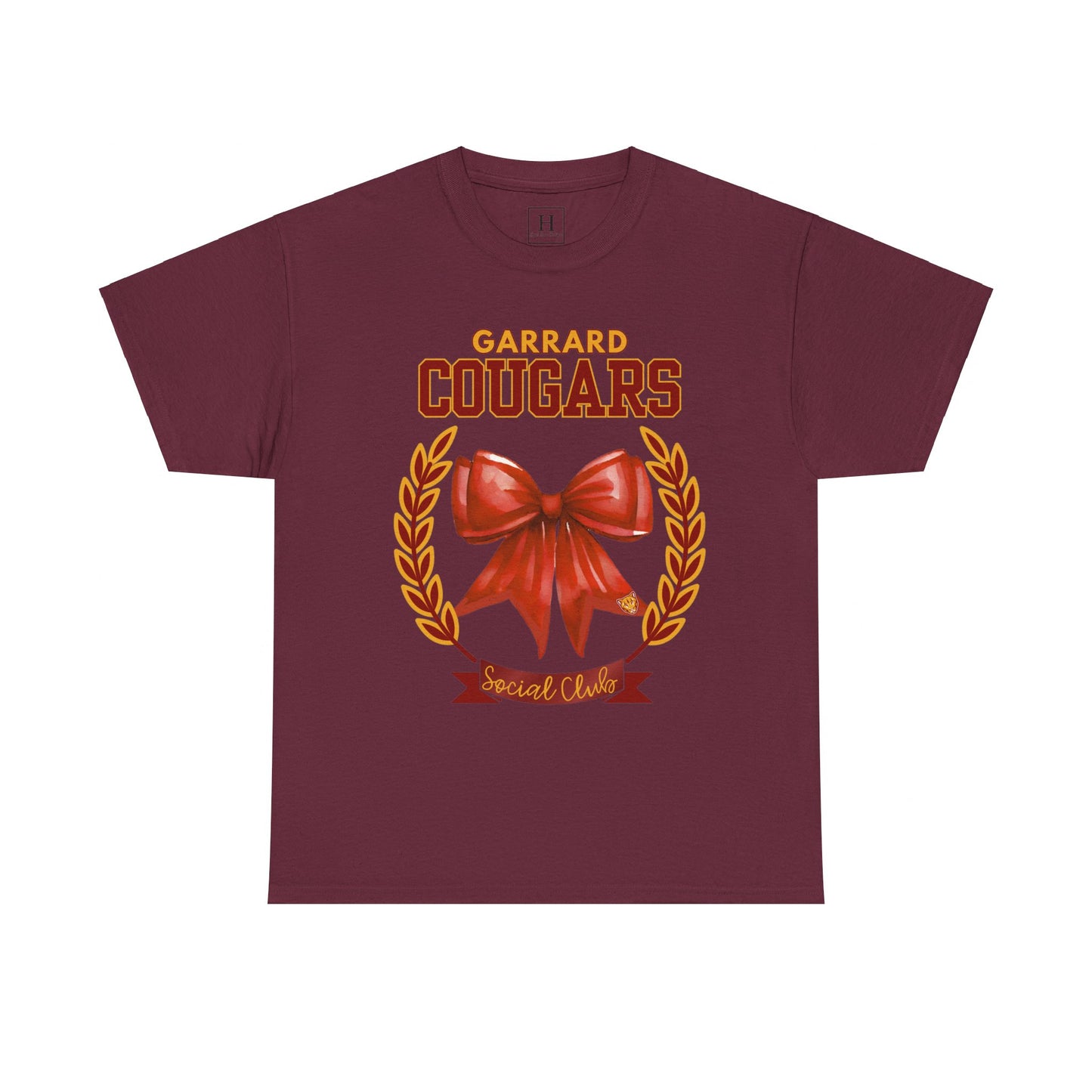 GMS Garrard Middle School Cougars Social Club T-Shirt (Front Only)
