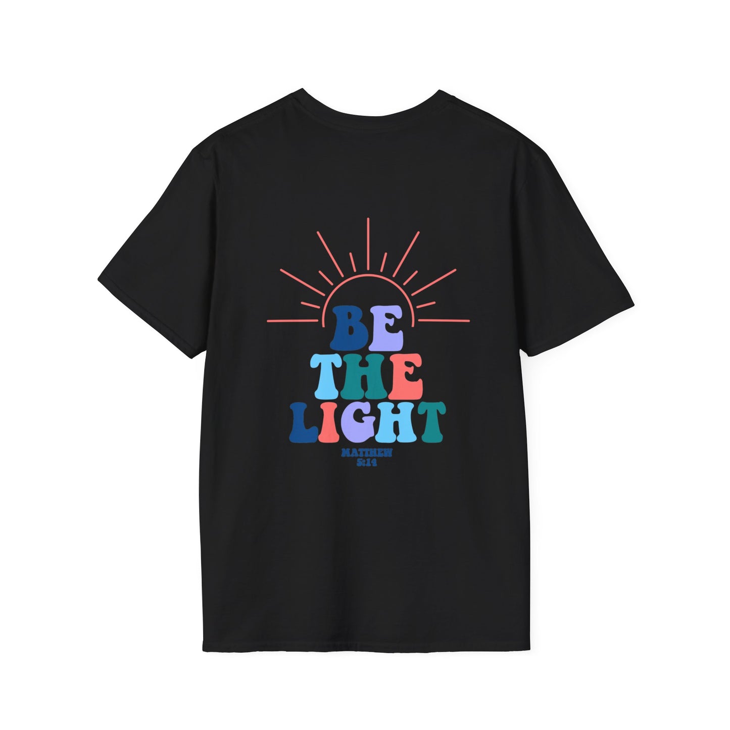 be the light christian bible blue (front and back)