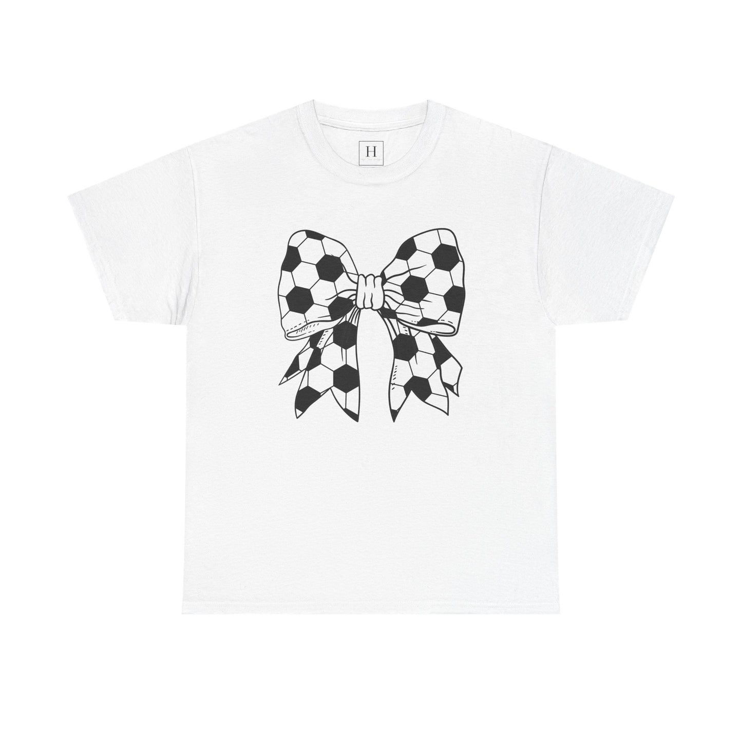 Soccer Sport Bow Tee - Unisex Heavy Cotton