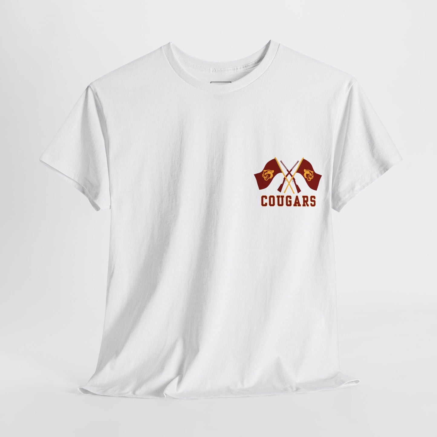GMS Garrard Middle School Cougars Color Guard T-Shirt (Front & Back)