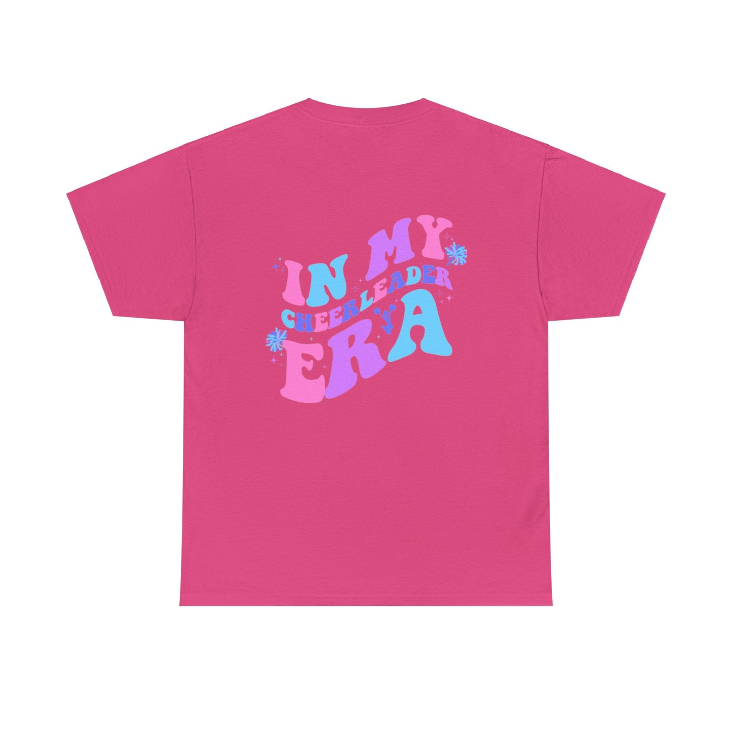 in my cheerleading era front and back cheer adult t-shirt