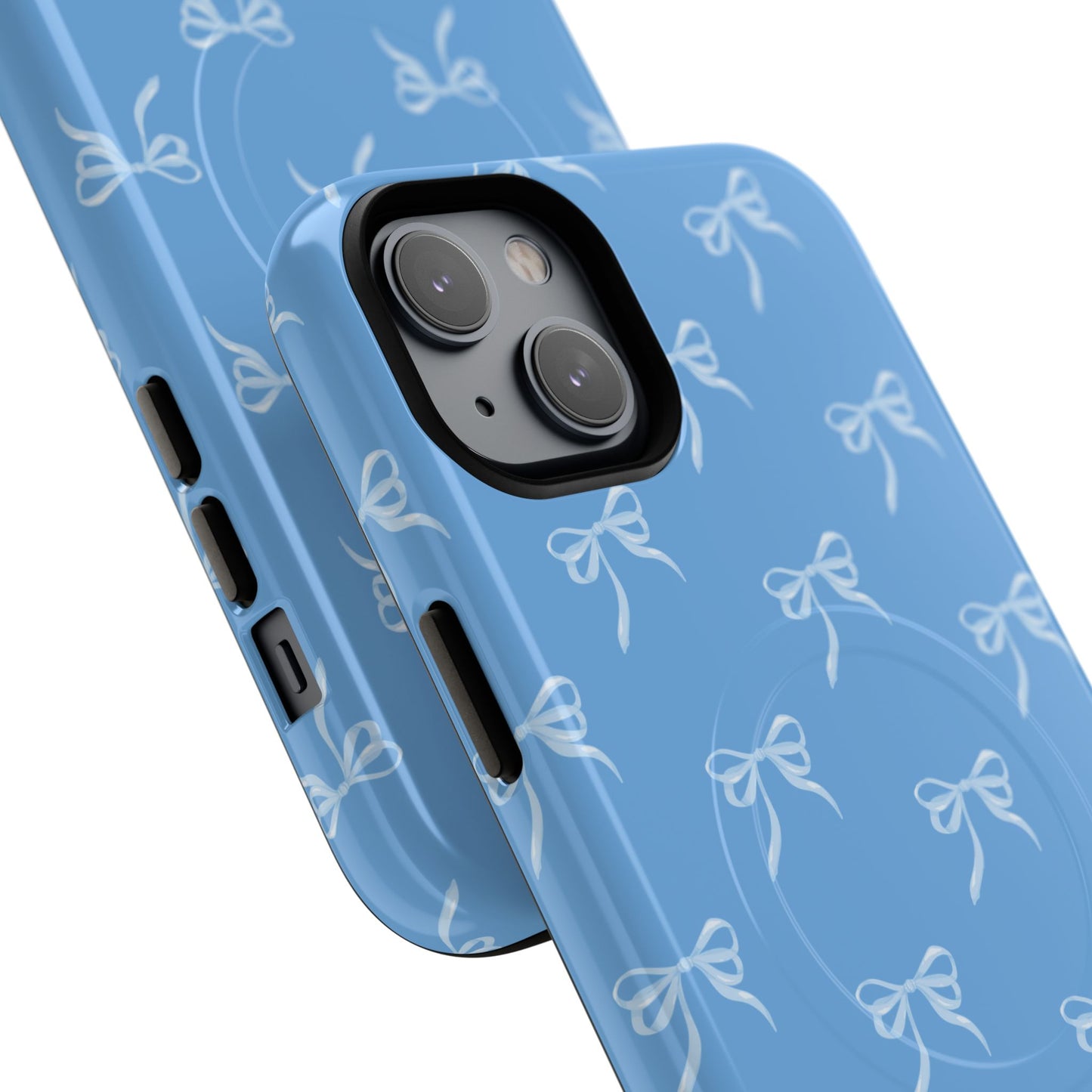 Blue Bow Coquette Design Tough Phone Case, Cute Phone Cover, Durable iPhone Case, Stylish Gift for Her