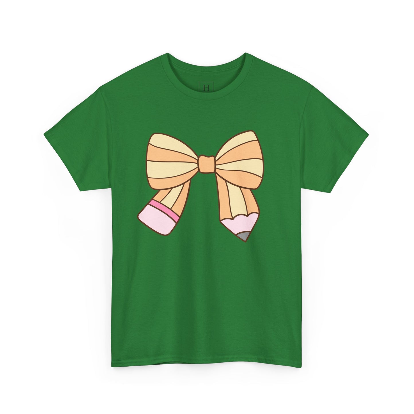 Teacher Pencil Bow Tee