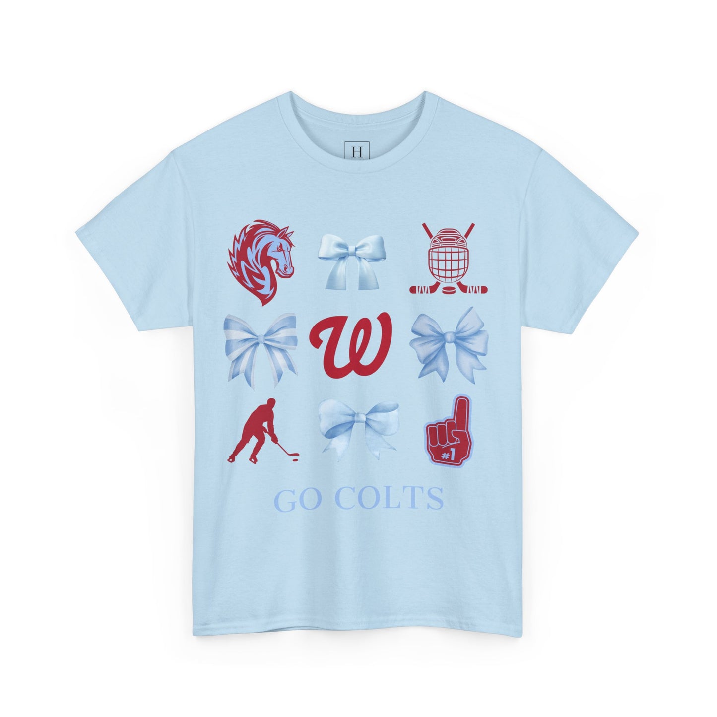 West Jessamine Colts Coquette Hockey Bows - Unisex Tee