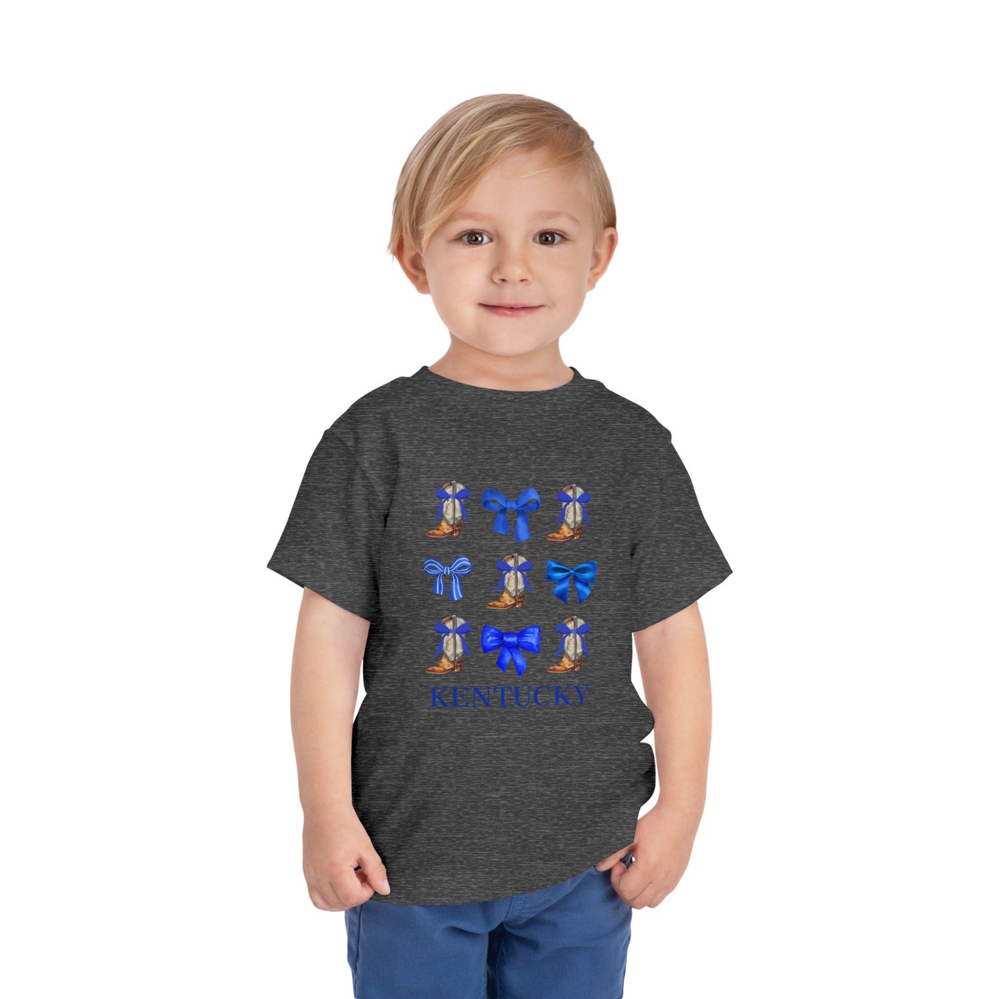 Toddler Kentucky Wildcats Coquette Bow and Cowgirl Boots Shirt