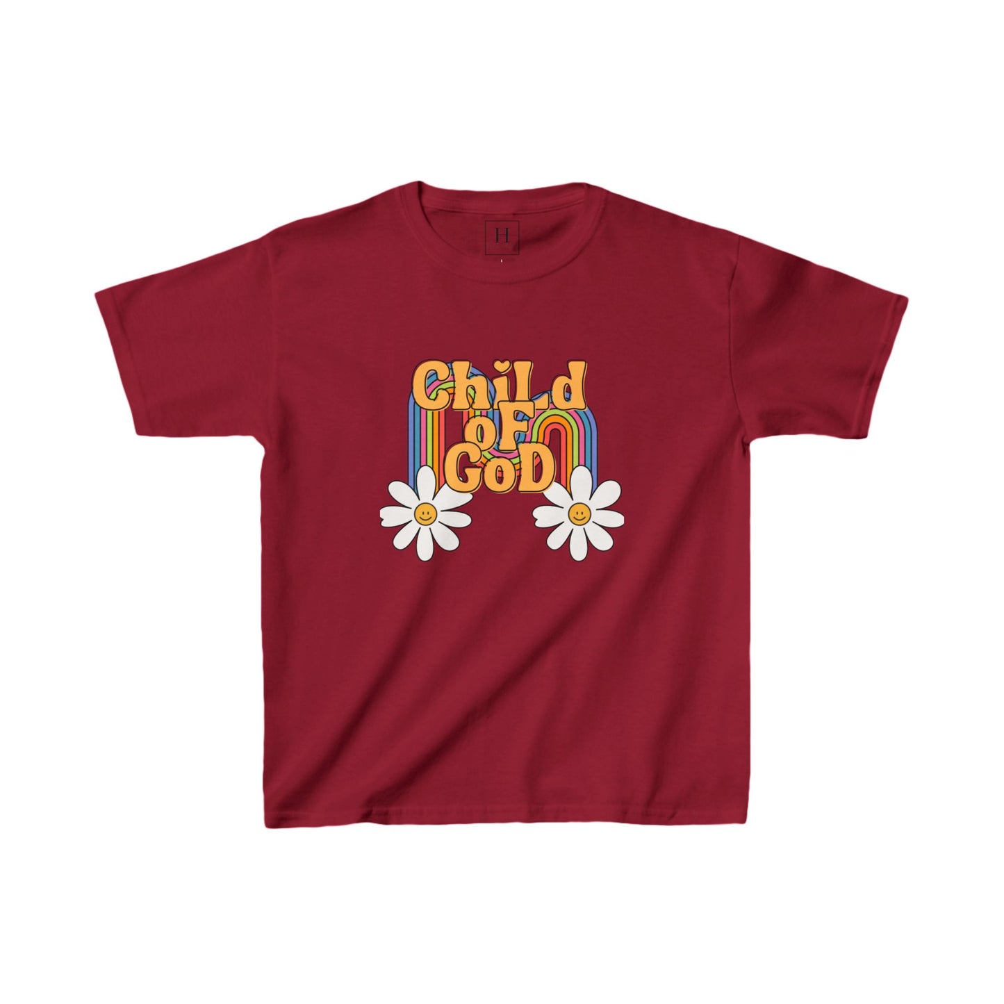 Youth Child of God Daisy Christian Heavy Cotton Tee