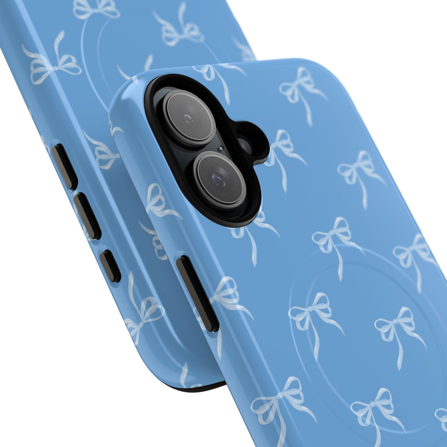 Blue Bow Coquette Design Tough Phone Case, Cute Phone Cover, Durable iPhone Case, Stylish Gift for Her