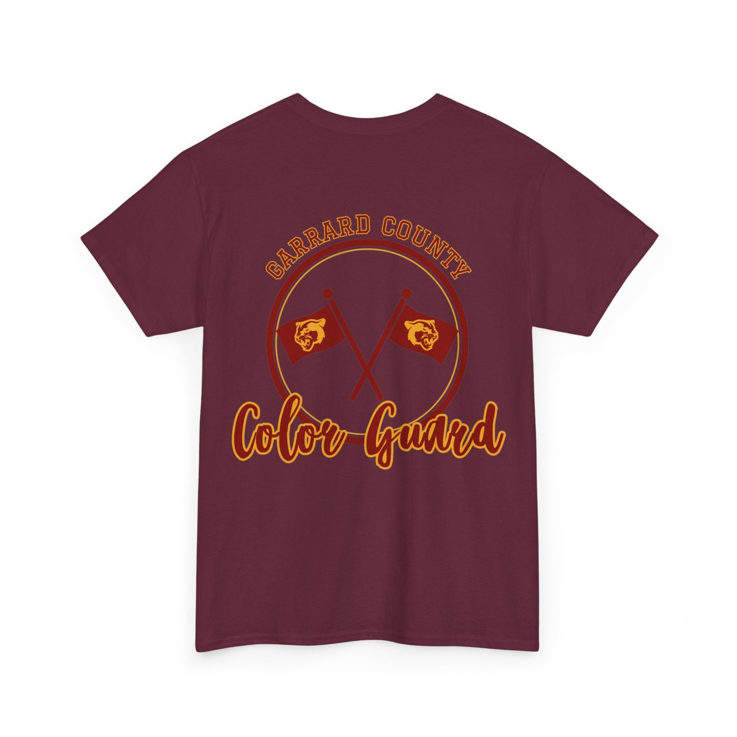GMS Garrard Middle School Cougars Color Guard T-Shirt (Front & Back)