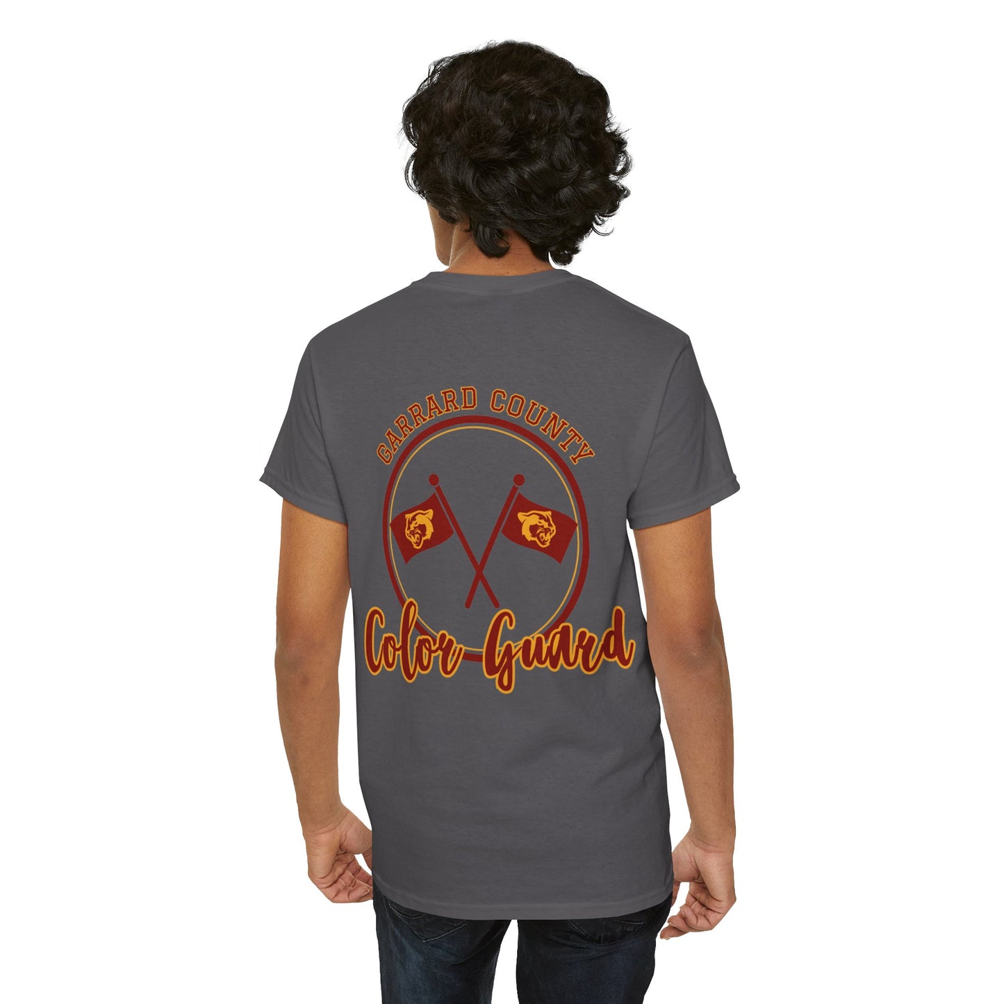 GMS Garrard Middle School Cougars Color Guard T-Shirt (Front & Back)