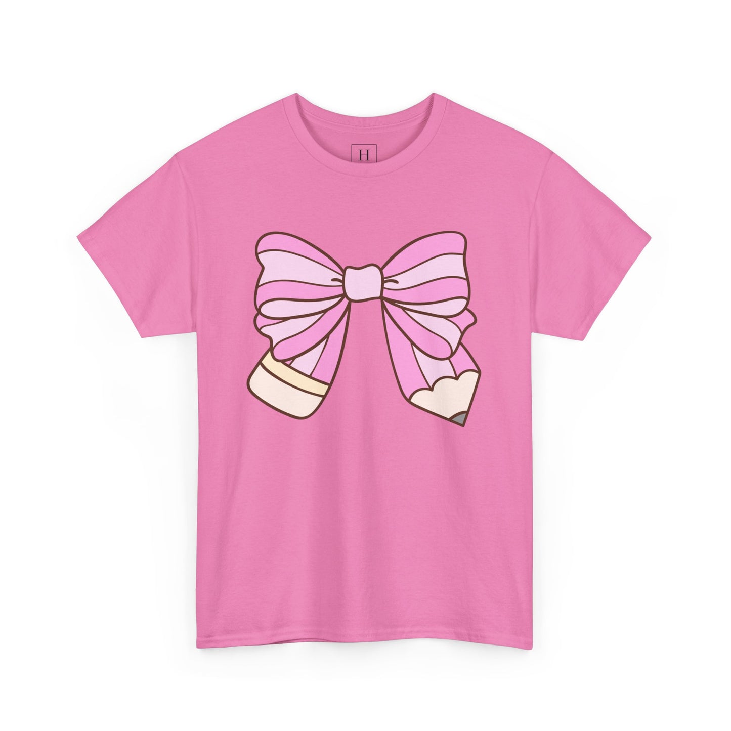Teacher Pencil Bow Tee