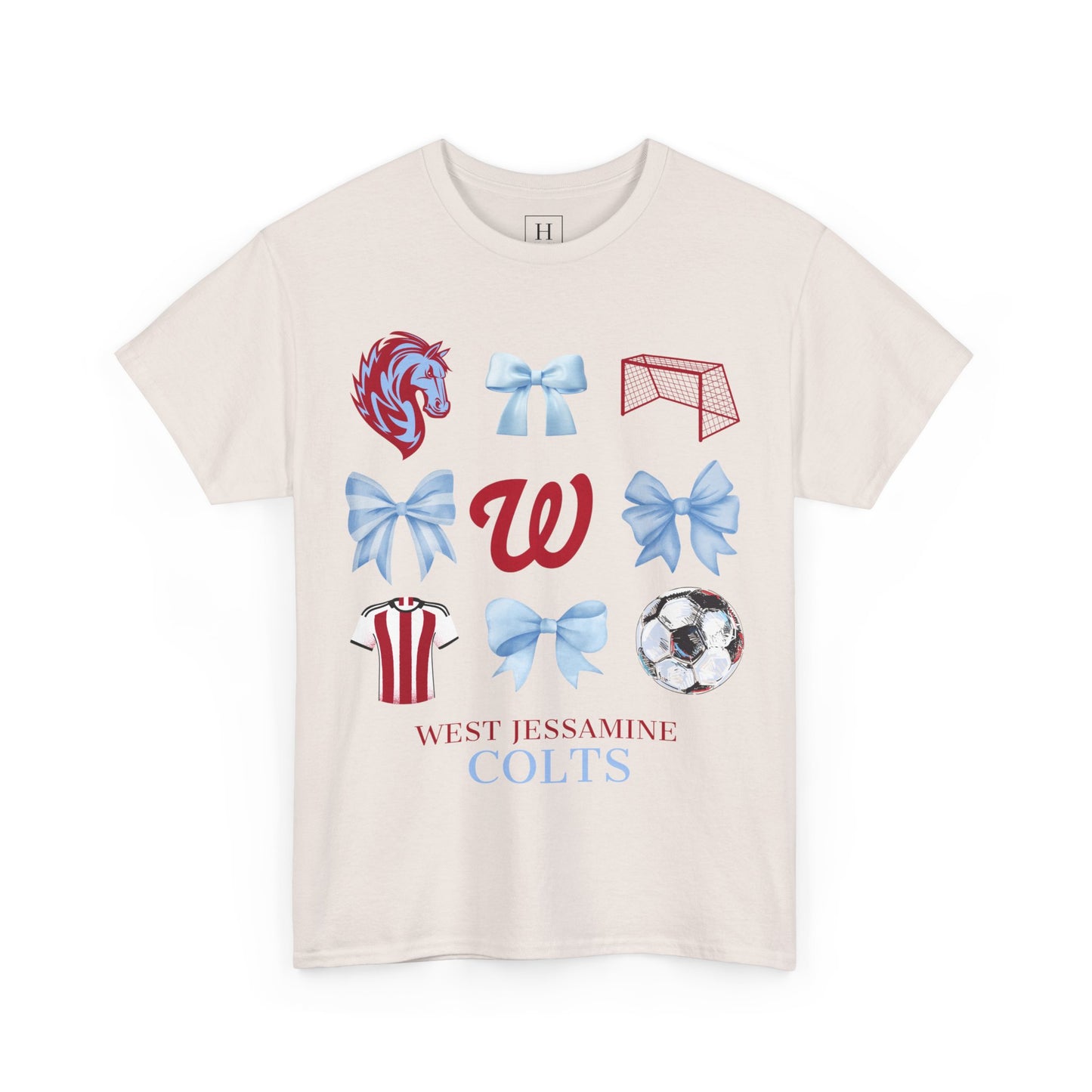 Copy of West Jessamine Colts Coquette Soccer Bows - Unisex Tee