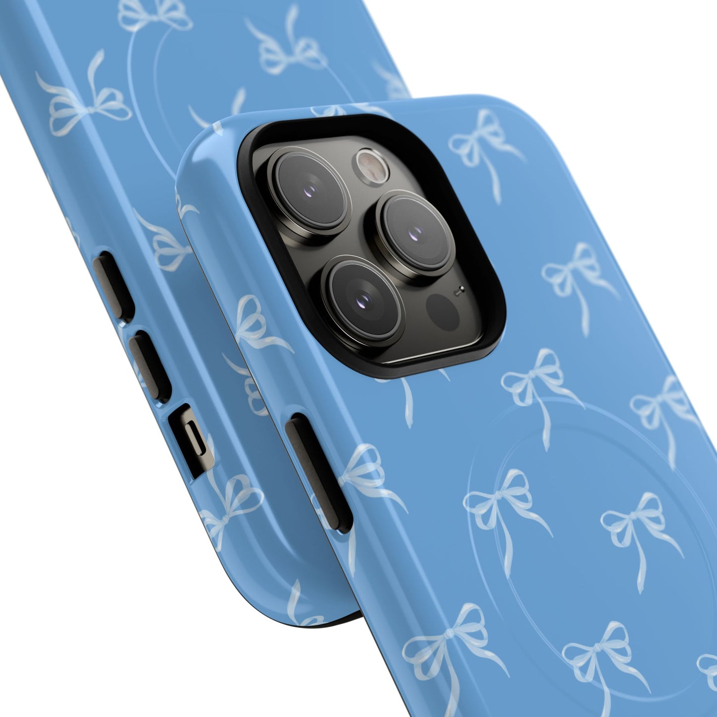 Blue Bow Coquette Design Tough Phone Case, Cute Phone Cover, Durable iPhone Case, Stylish Gift for Her