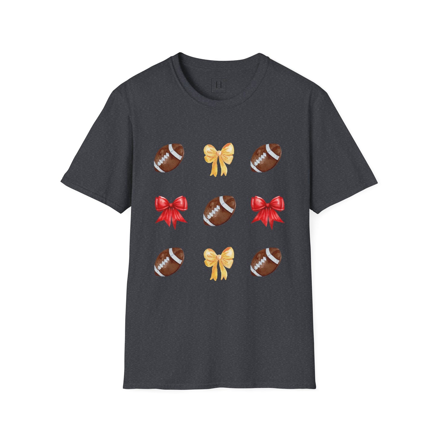 Bows & Football T-Shirt (Front Only)