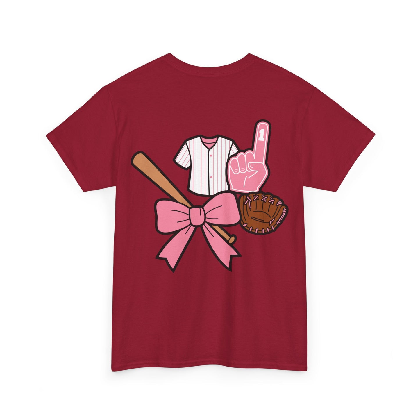 Softball/Baseball Sport Tee (Front & Back) - Unisex Heavy Cotton