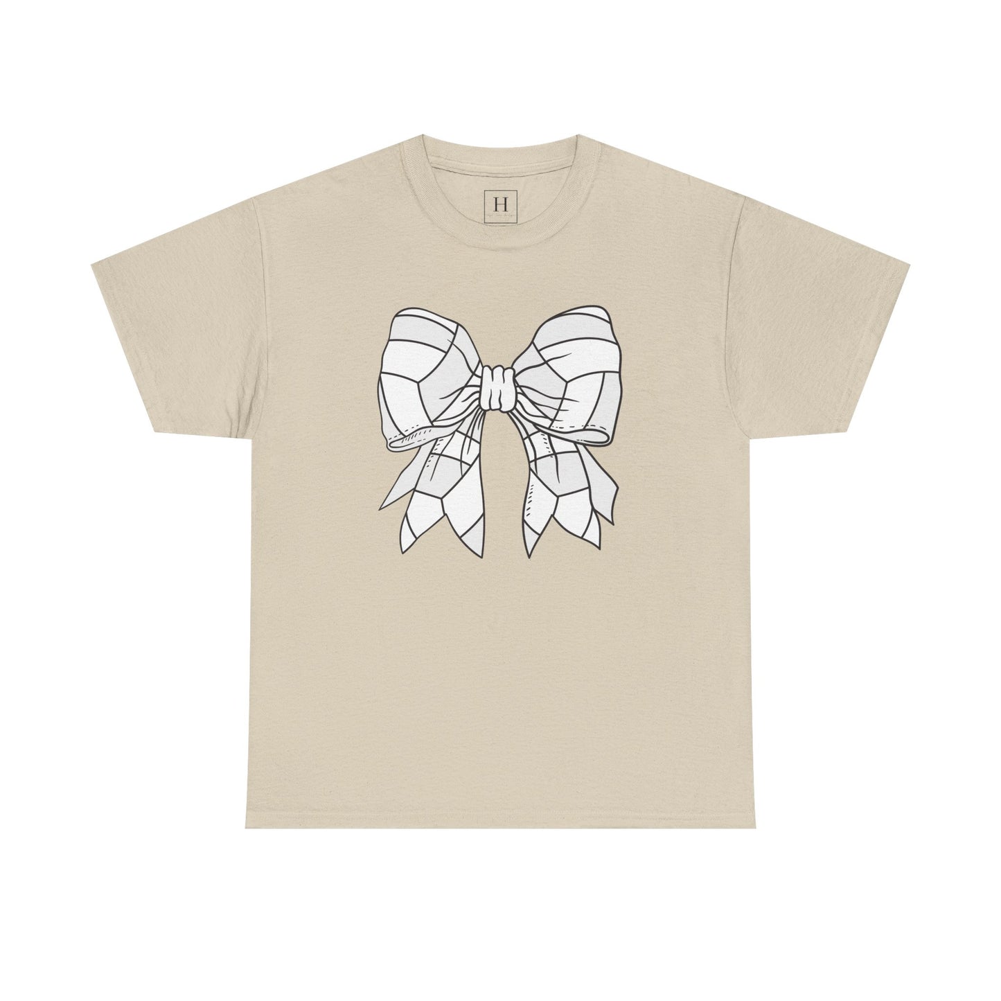 Volleyball Sport Bow Tee - Unisex Heavy Cotton