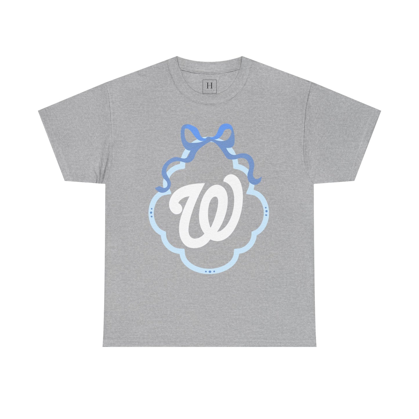 W COQUETTE BLUE BOW & BORDER
