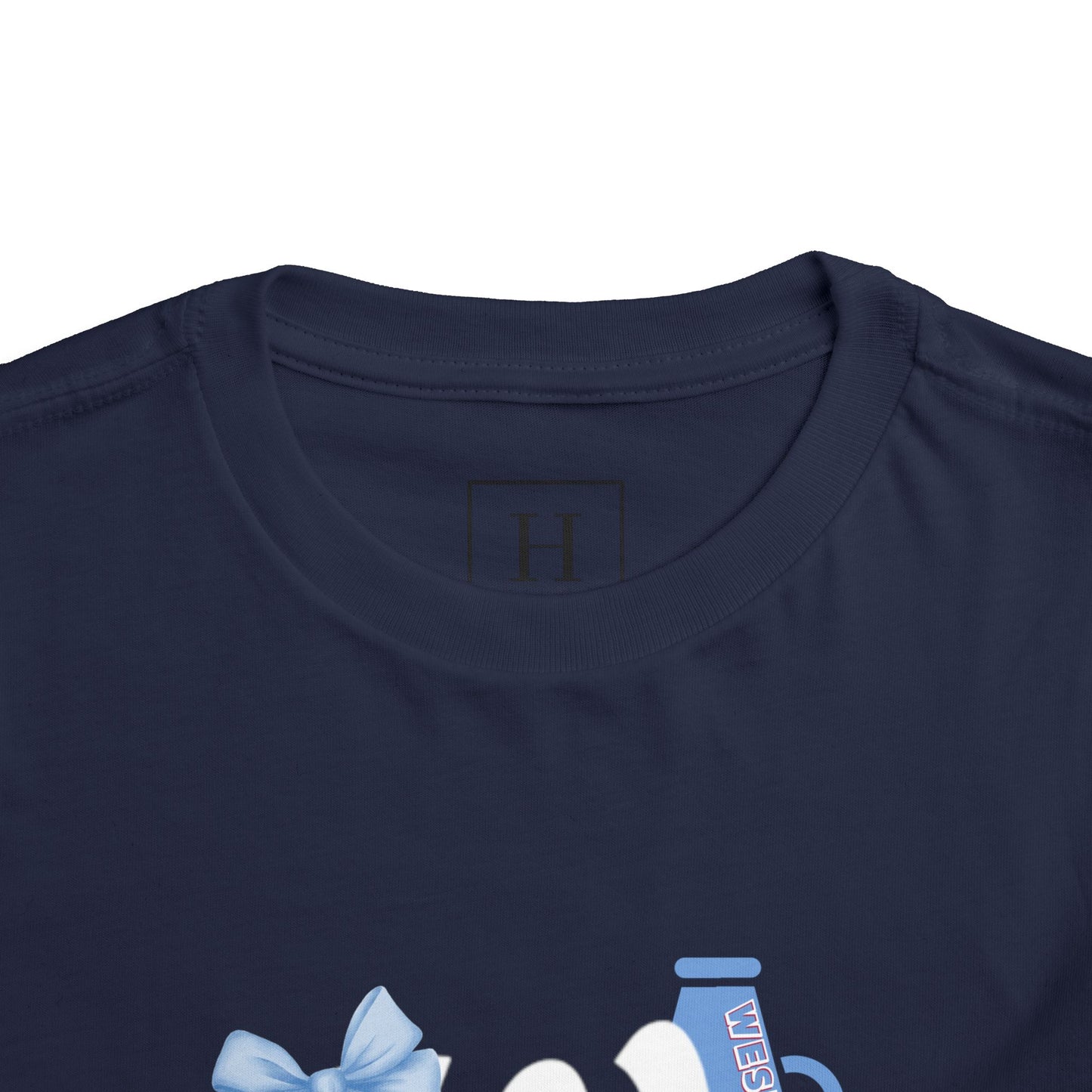Toddler; West Jessamine Coquette W Logo with Bow; Let's Go Colts - Unisex T-shirt